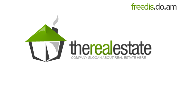 PSD Логотип для фотошопа "The Real Estate"