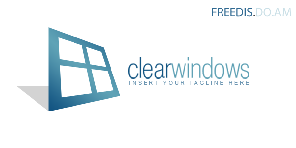 PSD Логотип для фотошопа "ClearWindows"