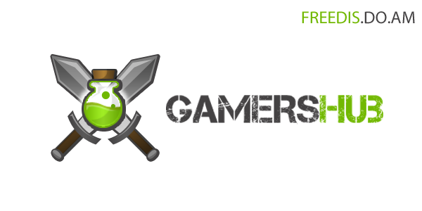 PSD Логотип для фотошопа "GamesHub"