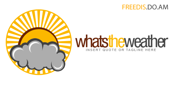 PSD Логотип для фотошопа "Whatstheweather"